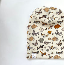 Load image into Gallery viewer, Airplane Ribbed Slouchy Beanie