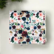Load image into Gallery viewer, Burgundy Floral Cozy Blanket