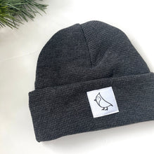 Load image into Gallery viewer, Charcoal Waffle Knit Beanie