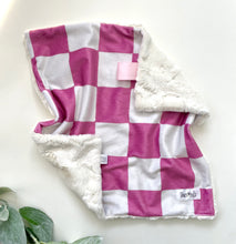 Load image into Gallery viewer, Mauve Retro Check Lovey
