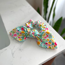 Load image into Gallery viewer, Vibrant Floral Bow Scrunchie