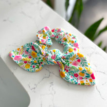 Load image into Gallery viewer, Vibrant Floral Bow Scrunchie