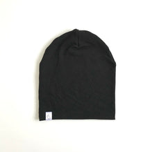 Load image into Gallery viewer, Black Bamboo Slouchy Beanie