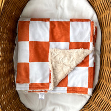 Load image into Gallery viewer, Rust Retro Check Cozy Blanket