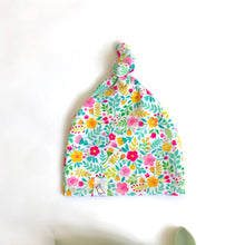 Load image into Gallery viewer, Spring Floral Top Knot Hat