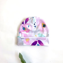 Load image into Gallery viewer, Violet Floral Slouchy Beanie