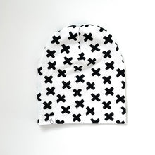 Load image into Gallery viewer, Black and White X Slouchy Beanie
