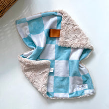 Load image into Gallery viewer, Baby Blue Retro Check Lovey
