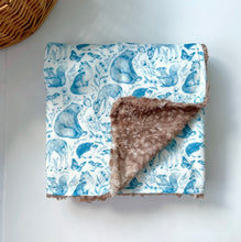 Load image into Gallery viewer, Blue Fauna Cozy Blanket
