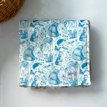 Load image into Gallery viewer, Blue Fauna Cozy Blanket
