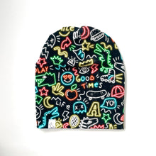Load image into Gallery viewer, Neon Graffiti Slouchy Beanie
