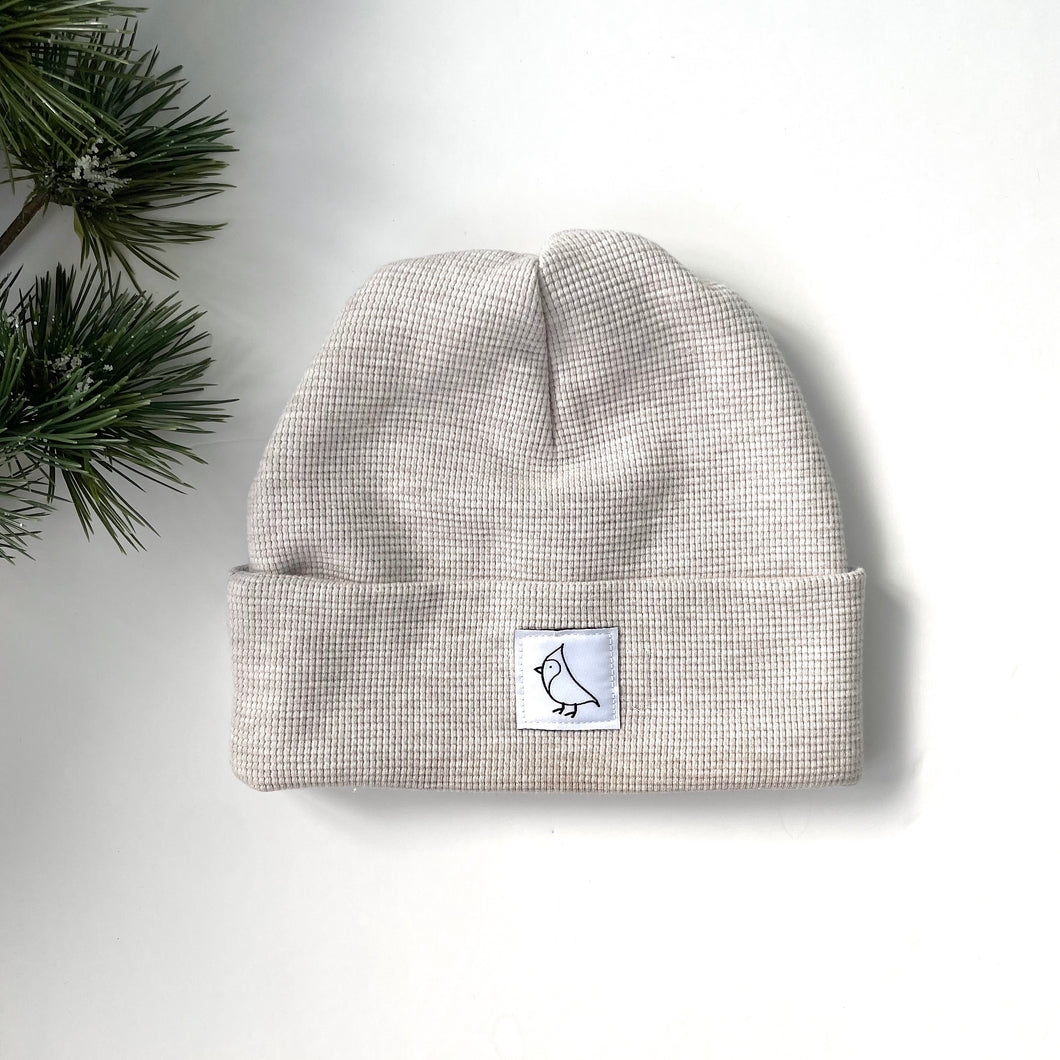 Oatmeal Waffle Knit Beanie