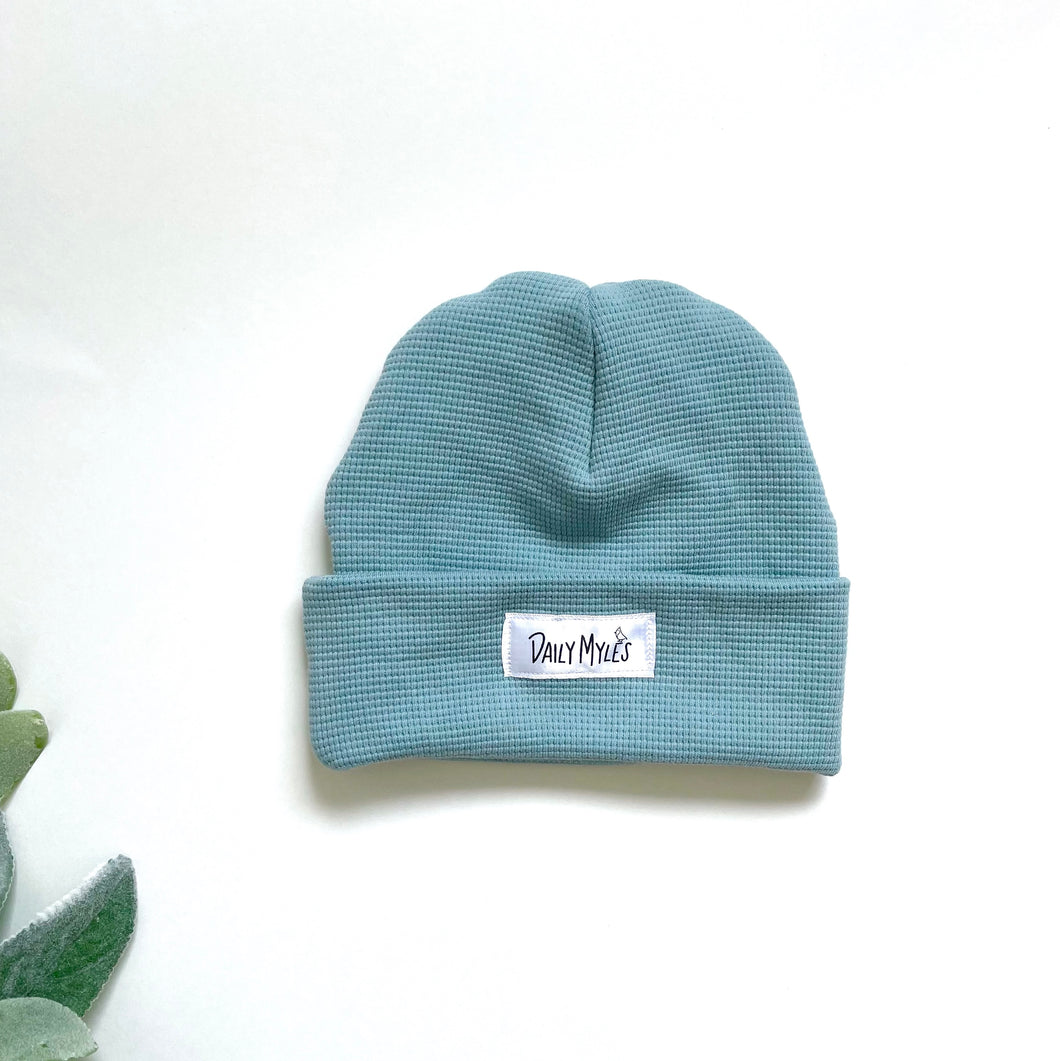 Ocean Waffle Knit Beanie