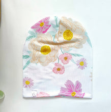 Load image into Gallery viewer, Pink Floral Slouchy Beanie
