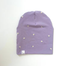 Load image into Gallery viewer, Purple Daisy Slouchy Beanie
