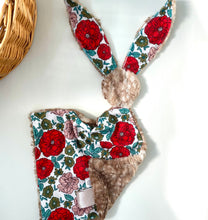 Load image into Gallery viewer, Red Floral Bunny Lovey
