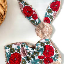 Load image into Gallery viewer, Red Floral Bunny Lovey
