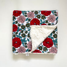 Load image into Gallery viewer, Retro Red Floral Cozy Blanket
