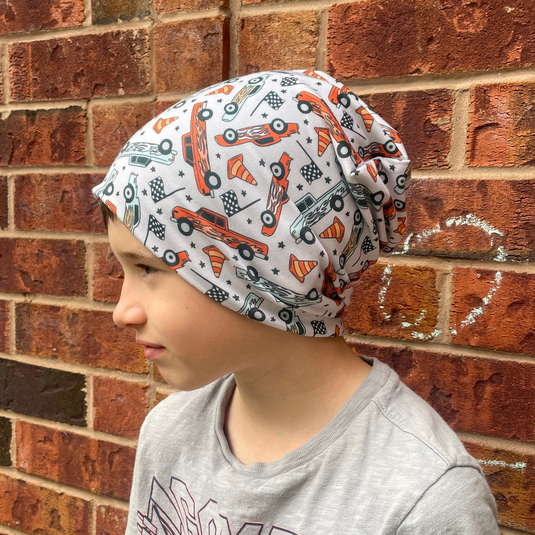 Retro Race Slouchy Beanie