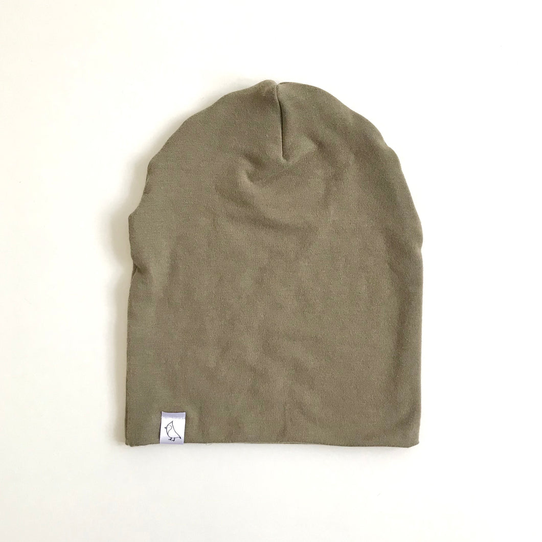 Olive Bamboo Slouchy Beanie