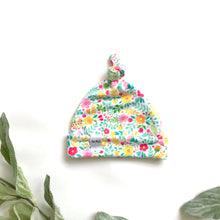 Load image into Gallery viewer, Spring Floral Top Knot Hat
